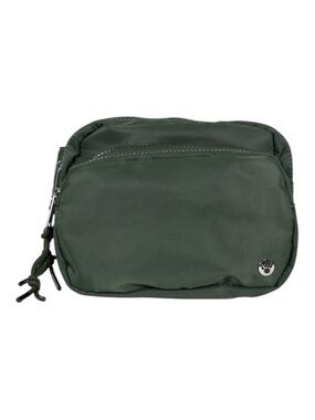 Bearpaw Green Square Double Zip Fanny Pack Sling Pack